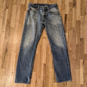 VTG Levis 501 Jeans 34x33 Button Fly Made in Dominican Republic Faded Distressed